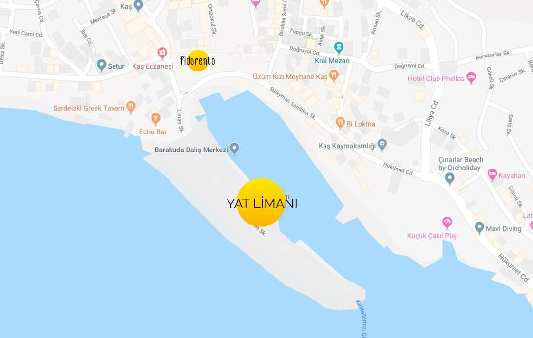 Kaş Yat Limanı Nerede Harita